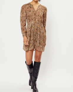 Femme See u Soon Robes^Robe imprimée Alexa rose/marron