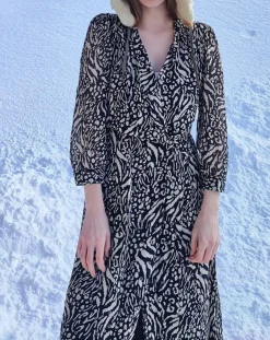 Femme See u Soon Robes^Robe imprimée Alix noire