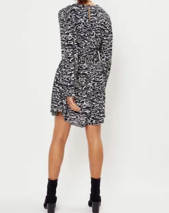 Femme See u Soon Robes^Robe imprimée Nala noire