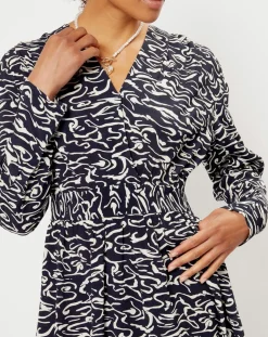 Femme See u Soon Robes^Robe imprimée Nala noire