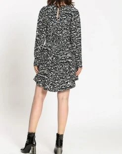 Femme See u Soon Robes^Robe imprimée Nala noire