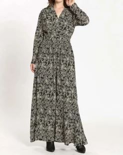 Femme See u Soon Robes^Robe imprimée Noémie noire