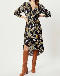 Femme See u Soon Robes^Robe imprimée Solène noire