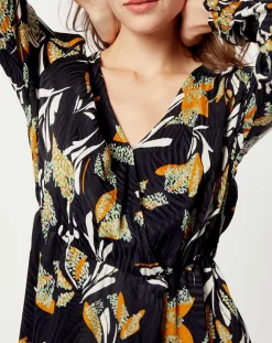 Femme See u Soon Robes^Robe imprimée Solène noire