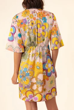 Robe Iris jaune-Bleu Blanc Rouge Hot