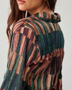 Robe Ivana imprimée forêt/multicolore-Lauren Vidal Sale