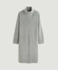 Femme Rodier Robes^Robe Jasmine, droite, col roulé gris moyen