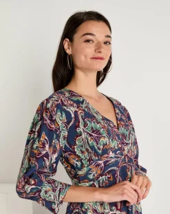 Femme See u Soon Robes^Robe Kassandra imprimée marine
