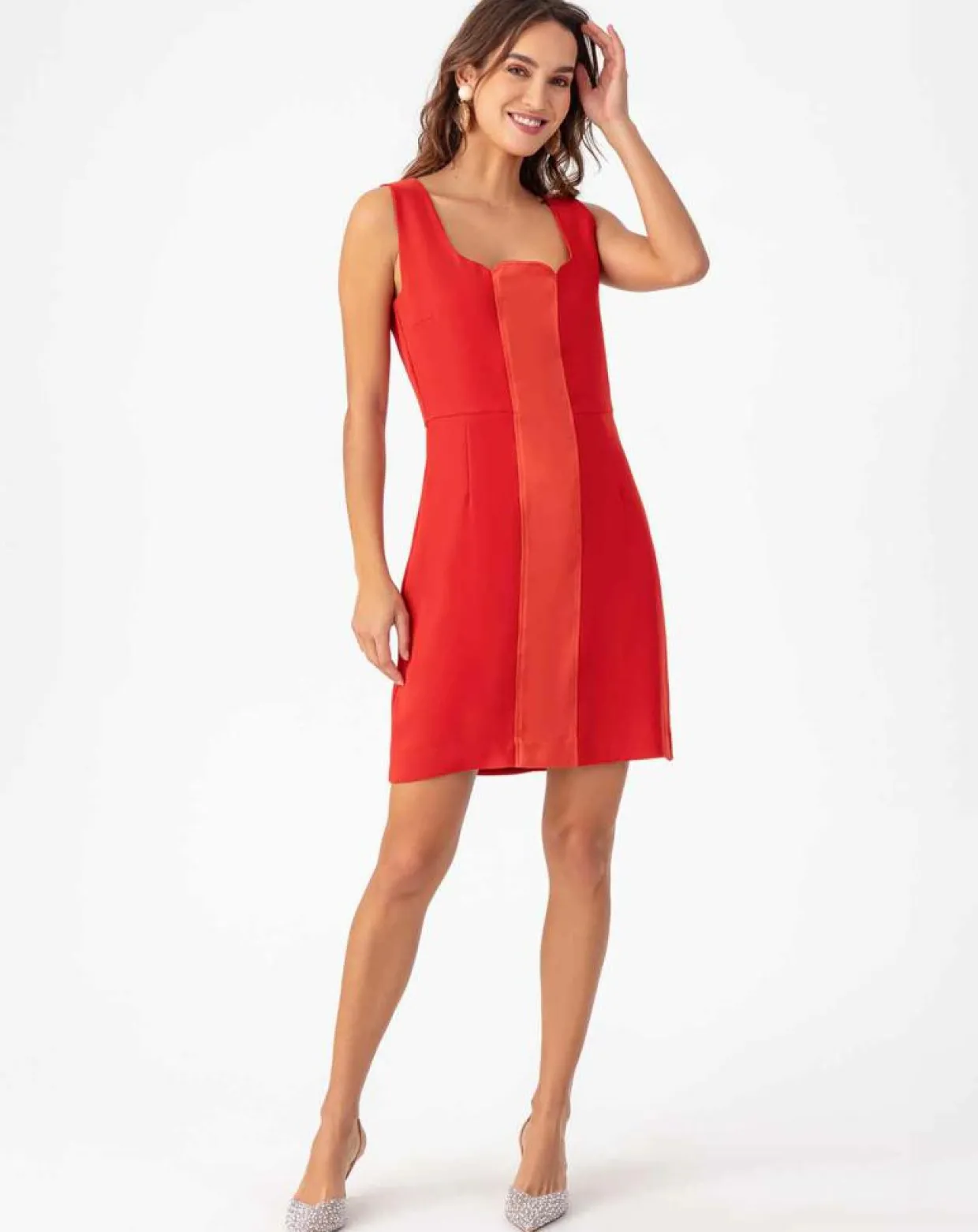 Femme Bleu Blanc Rouge Robes^Robe Kimi terre de sienne