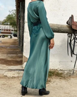 Robe Kimi verte-Lauren Vidal Outlet