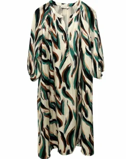 Femme See u Soon Robes^Robe Léa satinée imprimée vert/multicolore
