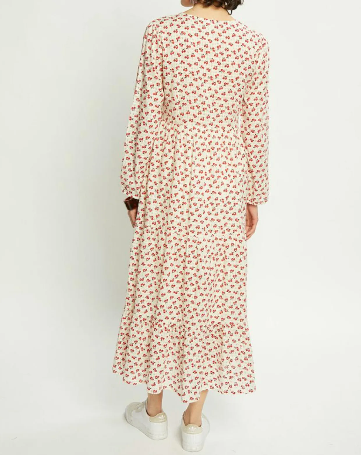 Robe Laila à fleurs écru/groseille-Harris Wilson Discount