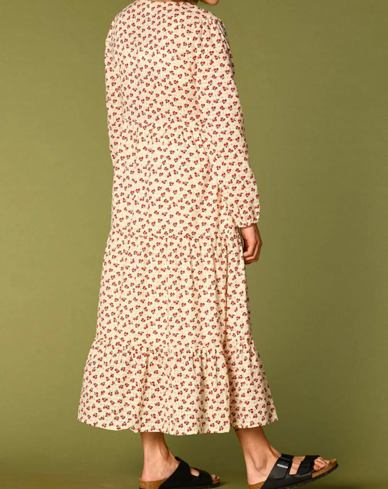 Robe Laila à fleurs écru/groseille-Harris Wilson Discount