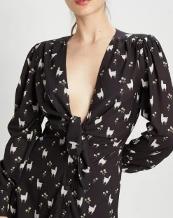 Femme Manoush Robes^Robe Lama imprimée noire
