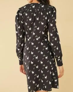Femme Manoush Robes^Robe Lama imprimée noire