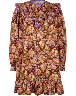 Robe Liberty Fauve imprimée cerise noire/multicolore-Manoush Clearance
