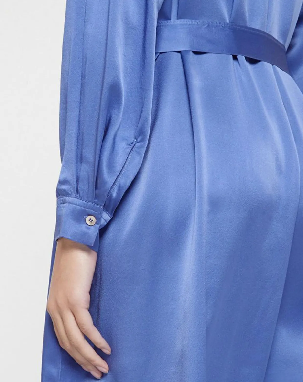 Femme Forte forte Robes^Robe longue 100% Soie Abito bleue