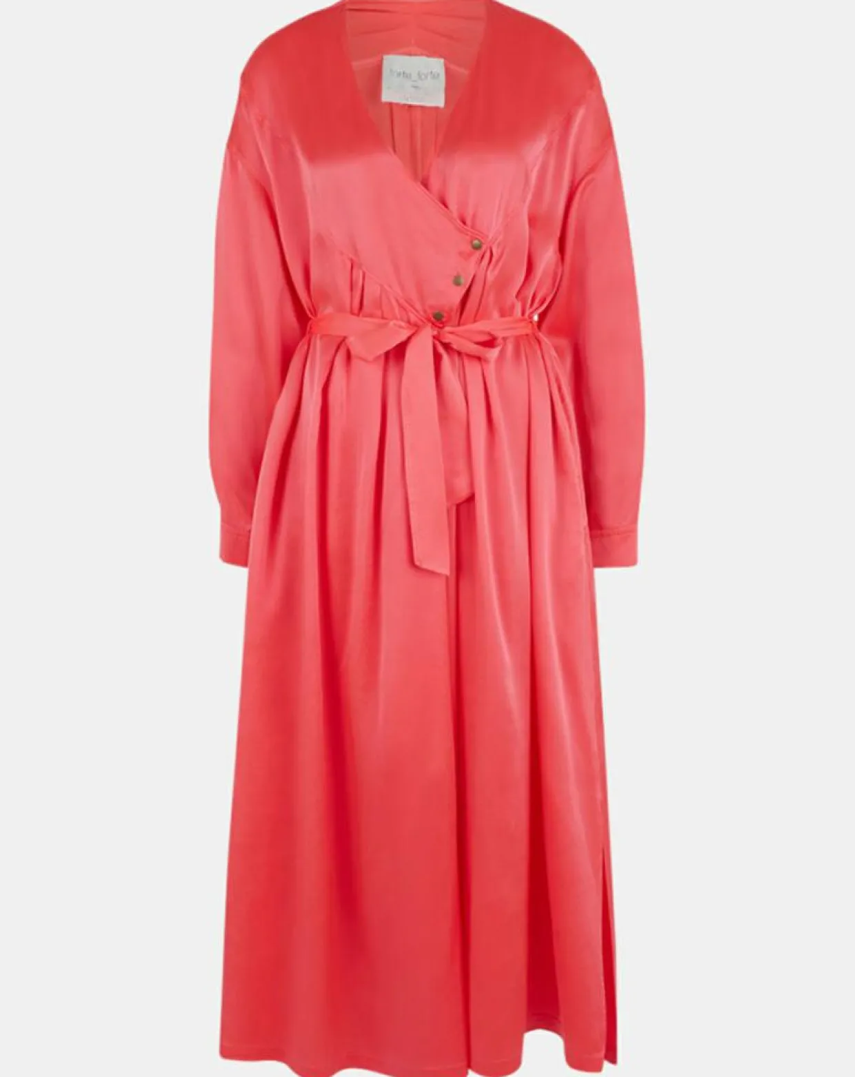 Robe longue 100% Soie Abito rose-Forte forte Clearance