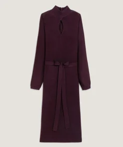 Femme Rodier Robes^Robe longue Cali 100% Laine laine ceinture violet aubergine