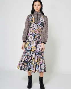 Robe longue Carnaby mix print-Manoush Outlet