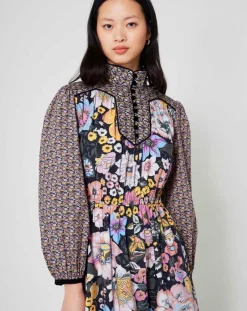 Robe longue Carnaby mix print-Manoush Outlet