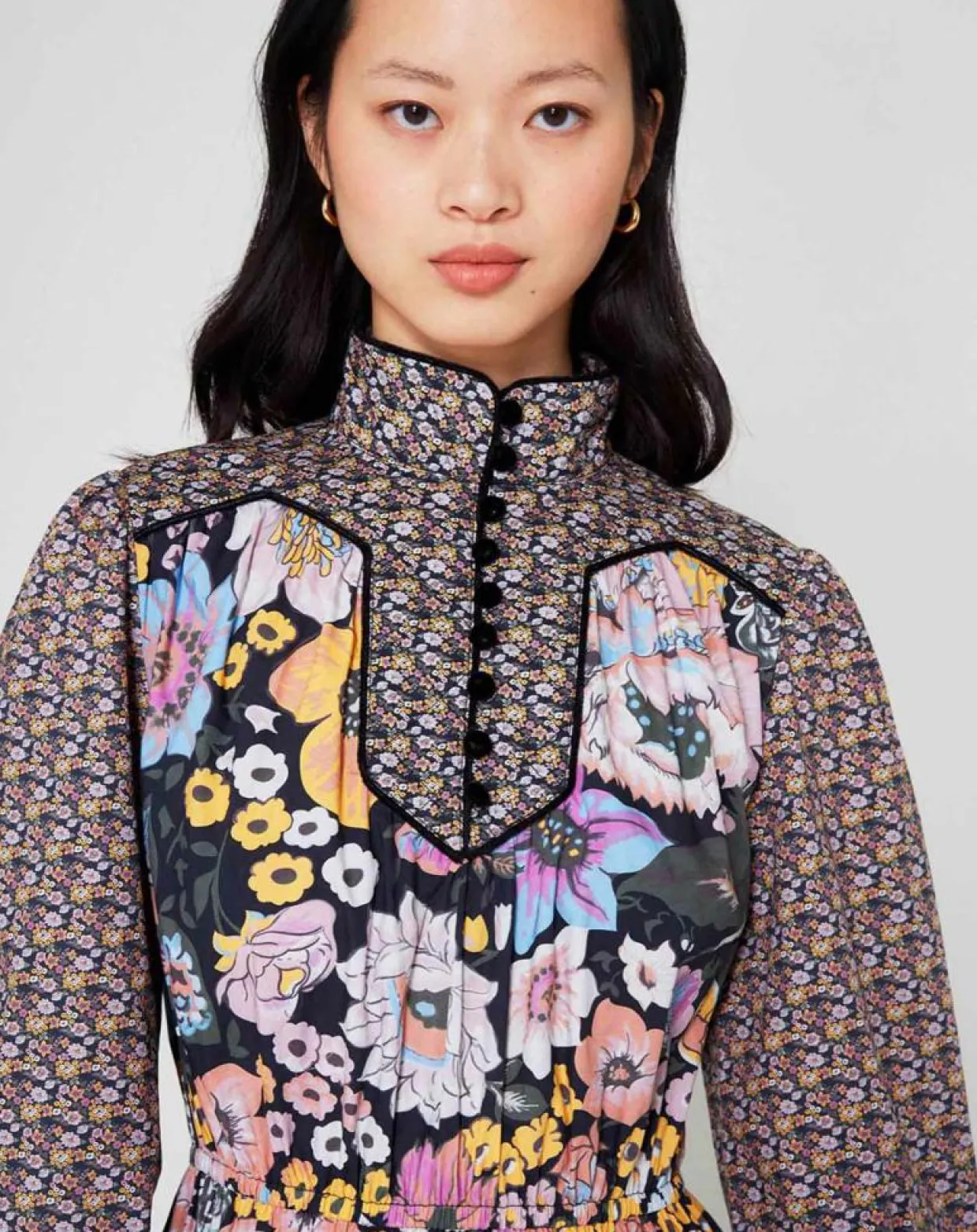 Robe longue Carnaby mix print-Manoush Outlet