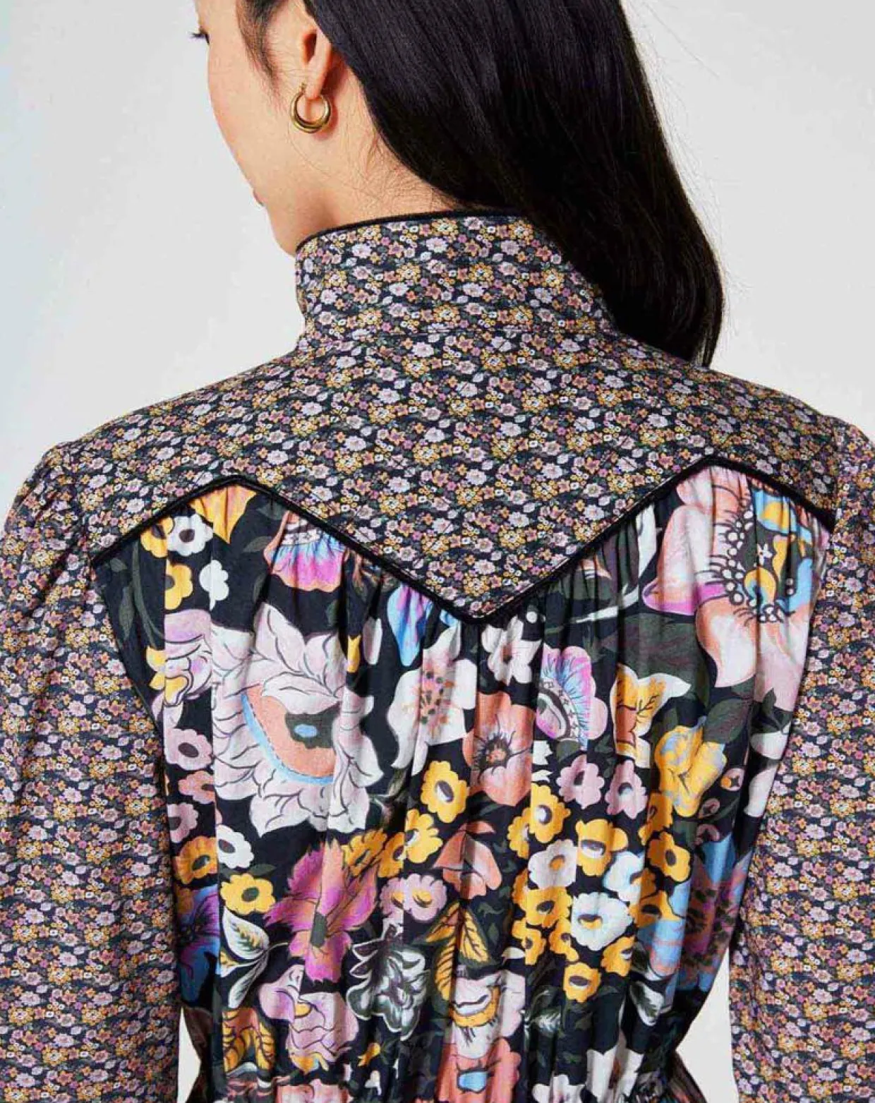 Robe longue Carnaby mix print-Manoush Outlet