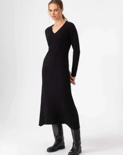 Robe Longue en Laine mélangée Rosemay noire-Indies Best