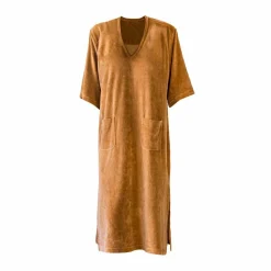 Femme Bed and Philosophy Robes^Robe longue en éponge jaune