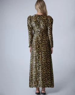 Robe longue en Velours Panther unique-Manoush Discount