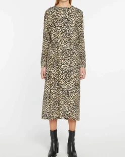 Femme Galeries Lafayette Robes^Robe longue Gamba léopard noire