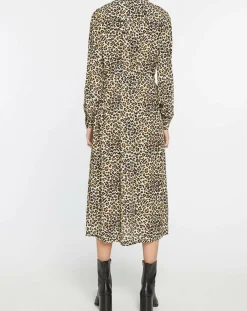 Femme Galeries Lafayette Robes^Robe longue Gamba léopard noire