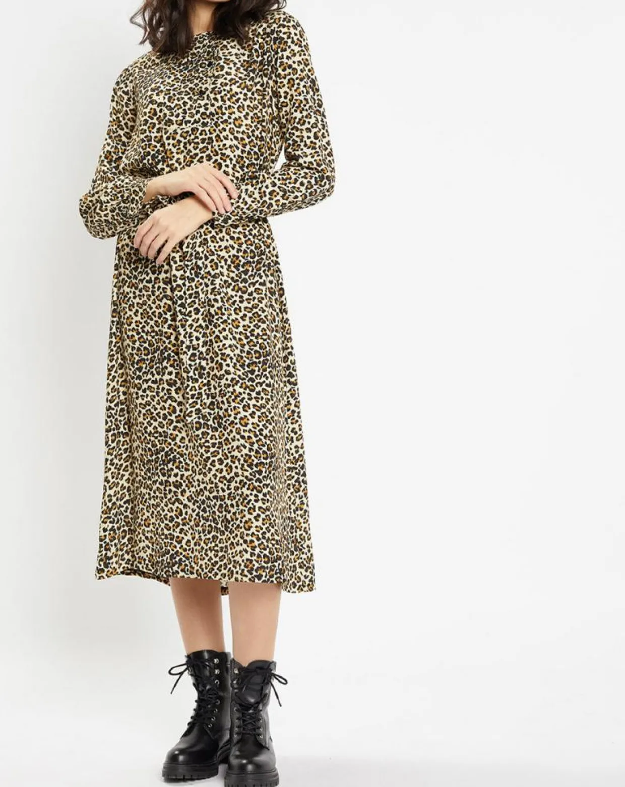 Femme Galeries Lafayette Robes^Robe longue Gamba léopard noire