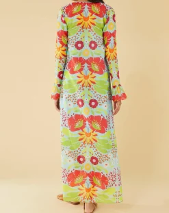 Femme Manoush Robes^Robe longue Mexico imprimée bleue