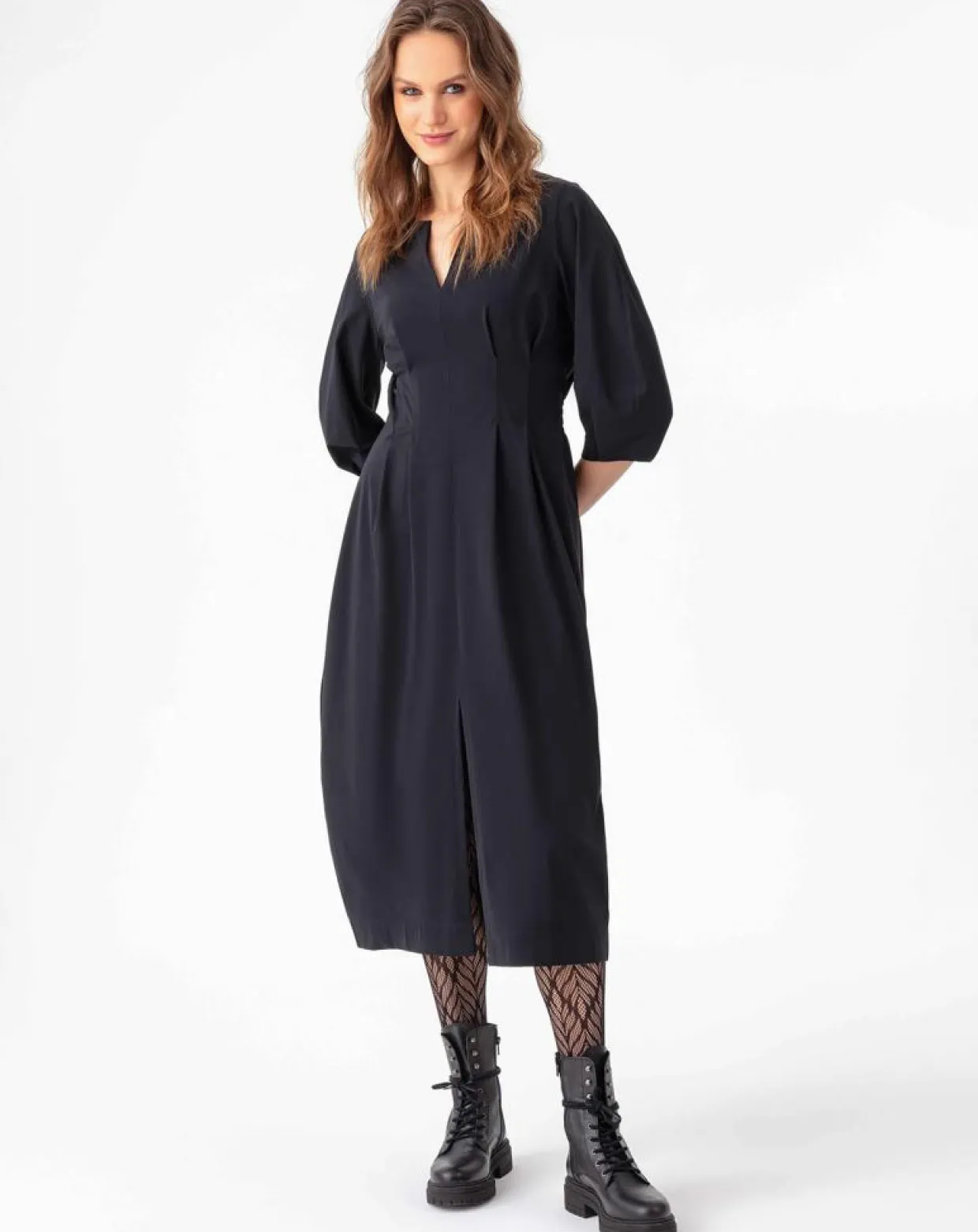 Robe Longue Miranda noire-Indies Sale