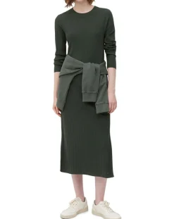 Robe manches longues Col Rond Maille Milano vert foncé-Marc O'Polo Hot