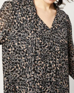 Femme Esprit Robes^Robe maxi fluide imprimée noire