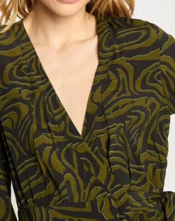 Femme Scotch & Soda Robes^Robe Maxi Print Zèbre noir/vert