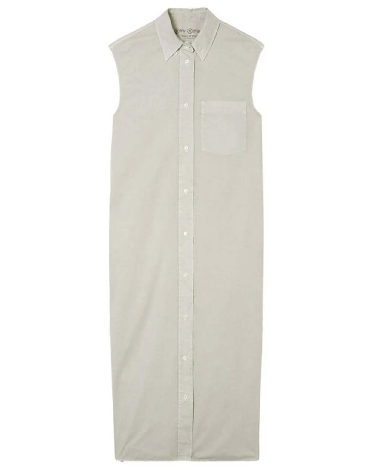 Robe maxi sans manches Bouton gris clair-Marc O'Polo Best