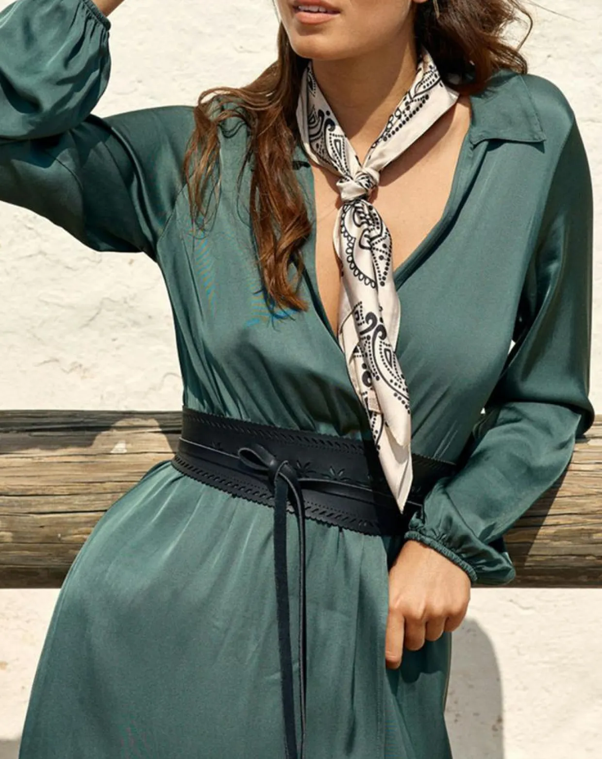 Robe Mayfair verte-Lauren Vidal