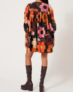 Robe Médiéval Patchwork imprimée multicolore-Manoush Hot