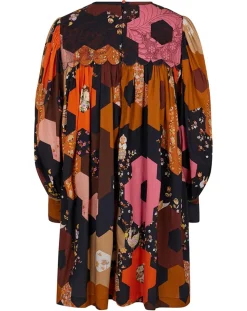Robe Médiéval Patchwork imprimée multicolore-Manoush Hot