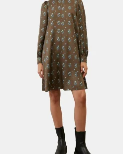 Femme Marc O'Polo Robes^Robe medium imprimée marron