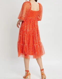 Robe midi Baby Flower coquelicot-Manoush Outlet