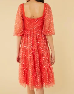 Robe midi Baby Flower coquelicot-Manoush Outlet