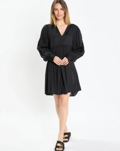Femme Marc O'Polo Robes^Robe midi col V noir