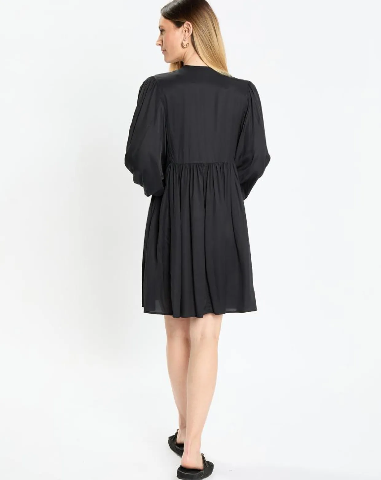 Femme Marc O'Polo Robes^Robe midi col V noir