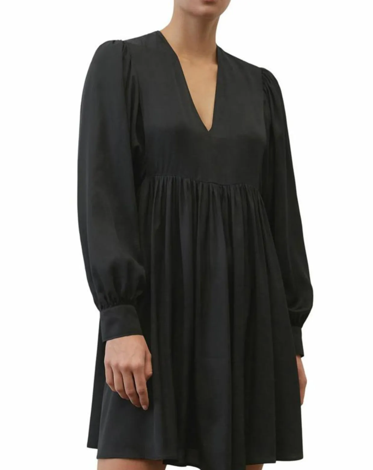 Femme Marc O'Polo Robes^Robe midi col V noir