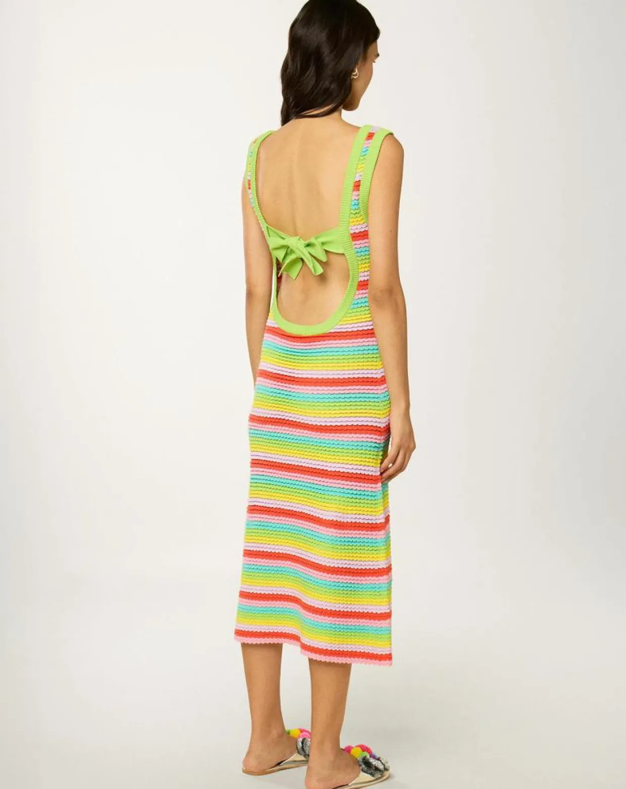 Femme Manoush Robes^Robe Midi Ecaille Arc-en-ciel rainbow
