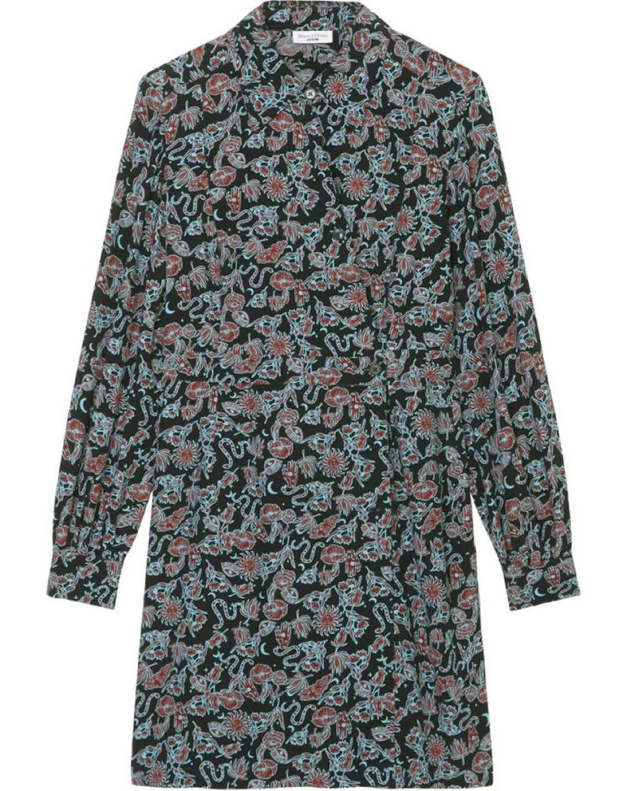 Robe midi imprimée noir/multicolore-Marc O'Polo Discount